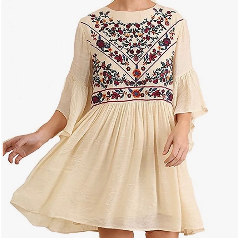 Umgee Boho Bliss Dress in cream color